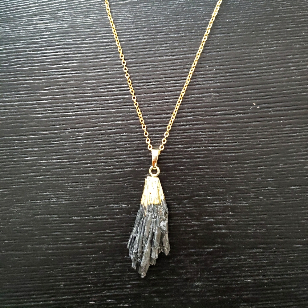 Black Kyanite Necklace